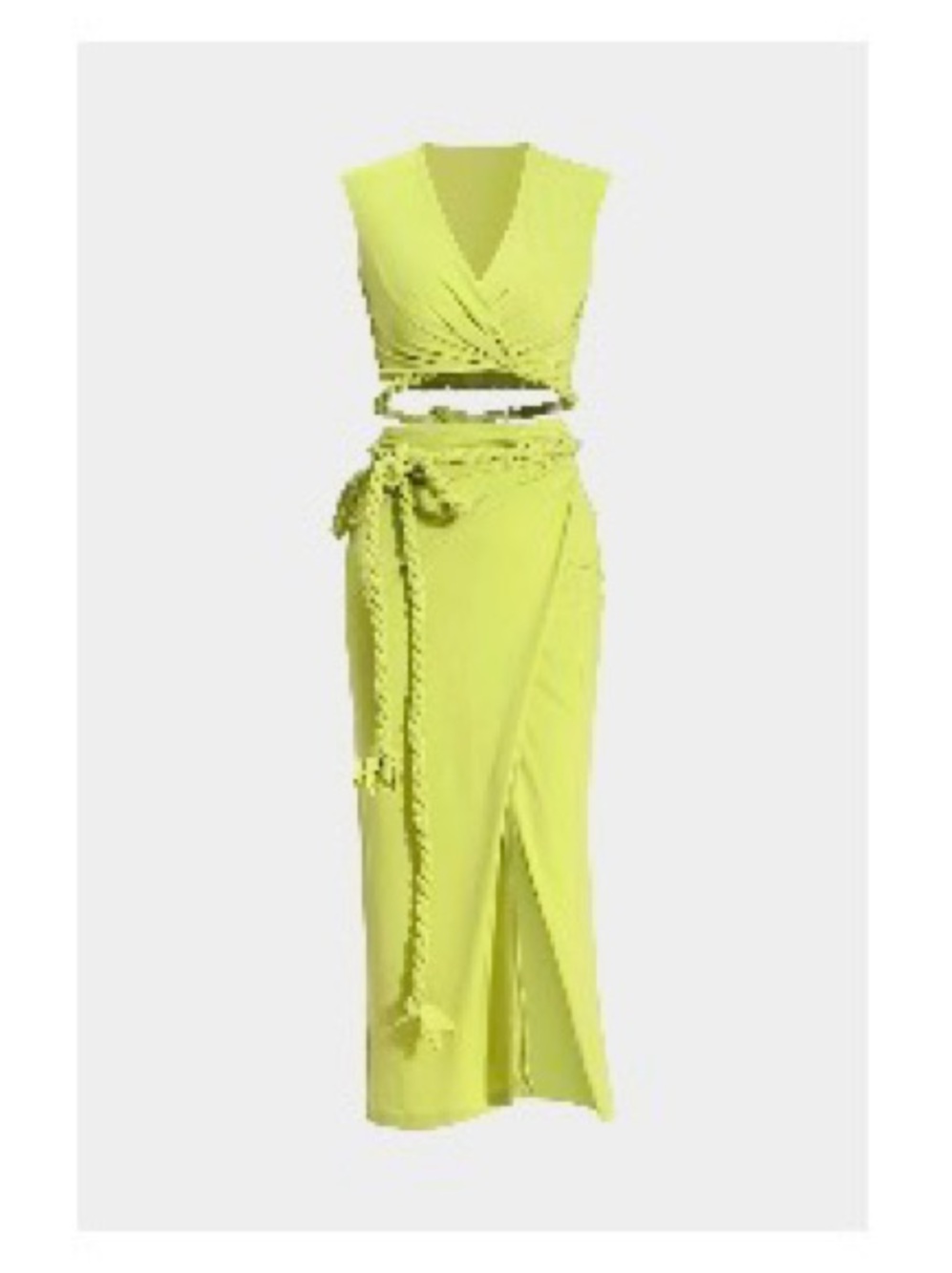 Yellow Wrap Maxi Skirt - Women's Summer Skirt